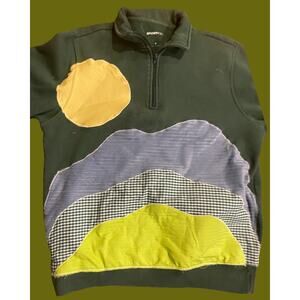 Medium Upcycled Pullover Zip Up Sweatshirt